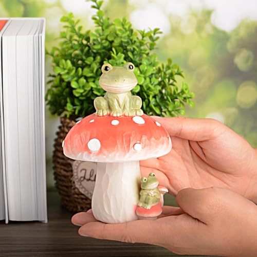 Frog and Mushroom Decor Figurine
