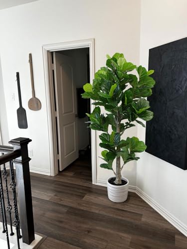 6ft Artificial Fiddle Leaf Fig Tree for Home Decor (Fiddle Leaf Fig Tree (6ft) / 6ft)