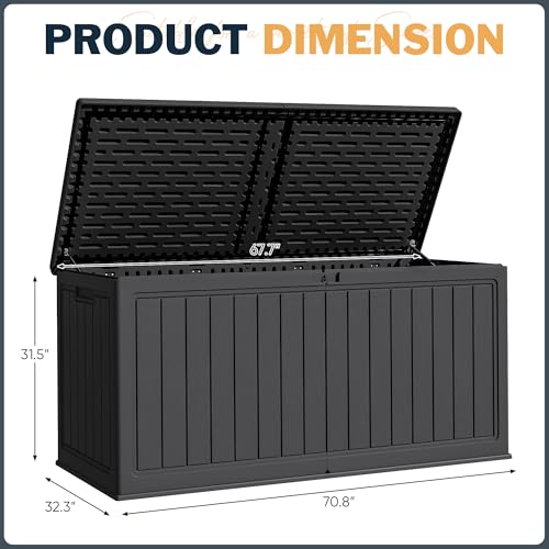 260 Gallon HDPE Outdoor Storage Box (260 Gallon / Black)