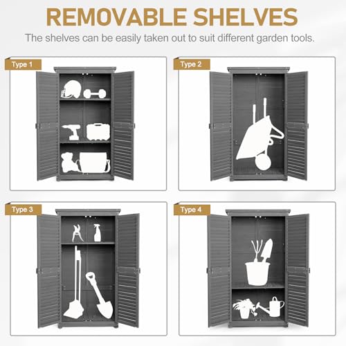 Outdoor Storage Cabinet (Gray / 63in)