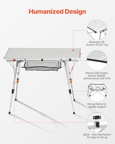 Folding Camping Table (Silver)