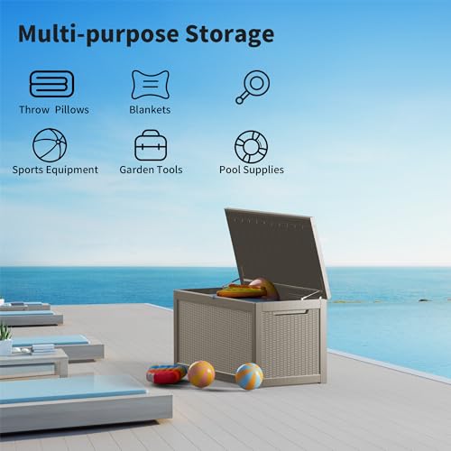 Outdoor Storage Box Waterproof (Grey / 320 Gallon)