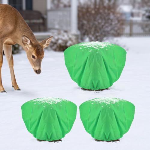 3Pcs 19.6x39.3" 70GSM Thick Plant Covers Freeze Protection for Winter Shrub (19.6in x 39.3in)