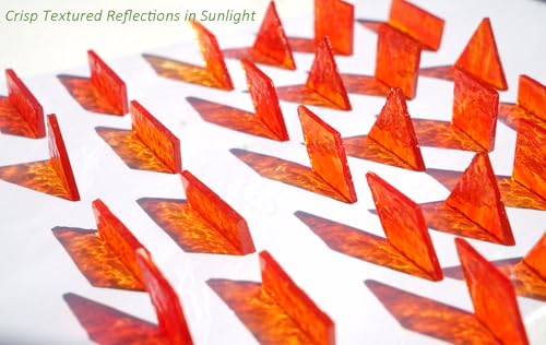 Large Textured Glass Mosaic Tiles (Fire Red)