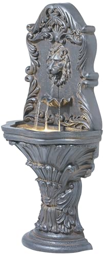 Royal Lion Acanthus 50" High Outdoor Indoor Large Fountain with LED Light