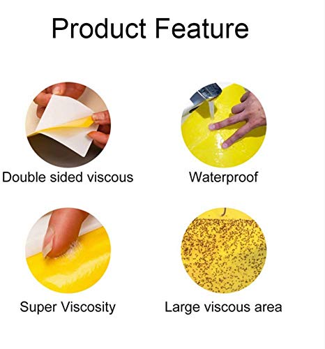 Dual Sided Yellow Sticky Traps for Flying Plant Insect (20 Count)