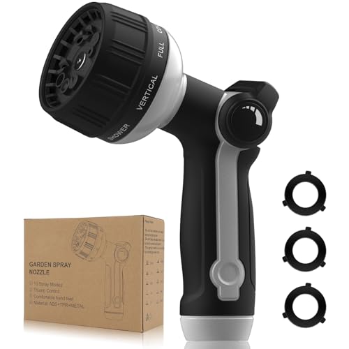 Garden Hose Nozzle Heavy Duty (Black+Grey)