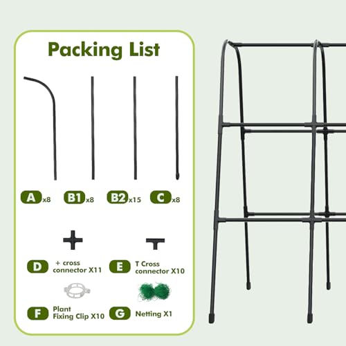 Cucumber Trellis for Garden Vegetable Trellis (47.24inch Arch)