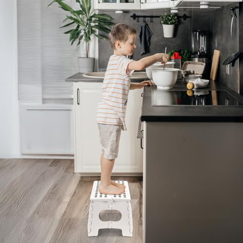 Folding Step Stool 9 inch (Widen White / 9 Inch)