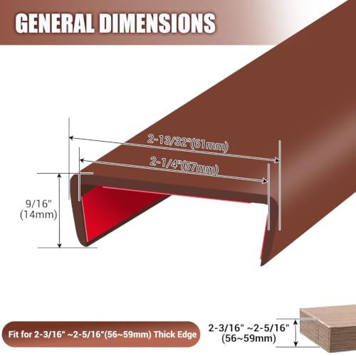 Rubber Edge Trim (Fit 2-1/4" - L20' / Brown)