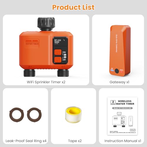 WiFi Sprinkler Timer 2 Zone (2 Outlet- 2pcs)