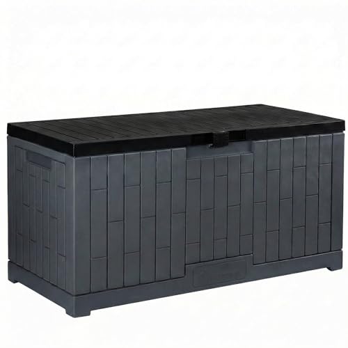 120 Gallon Large Deck Box (Dark Gray / 120 Gallon)