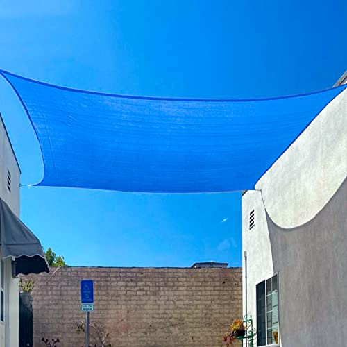 22'X24' Sun Shade Sail Blue Curved Rectangle Customizable (Blue / 22'X24' custom)
