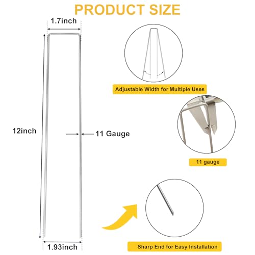 120 Pack Landscape Staples 12 Inch (12 Inch)