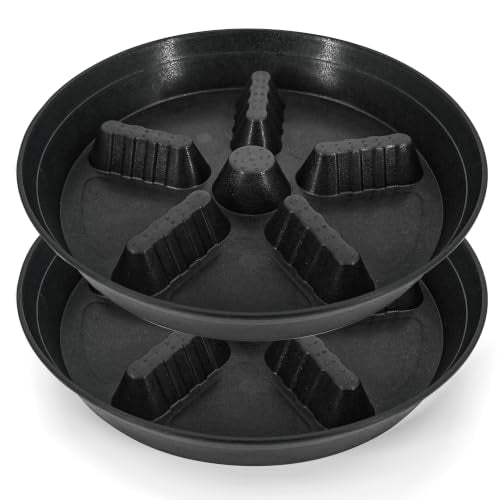 2 Pack Plant Saucer 14 inch (14"-2 Pack / Black)