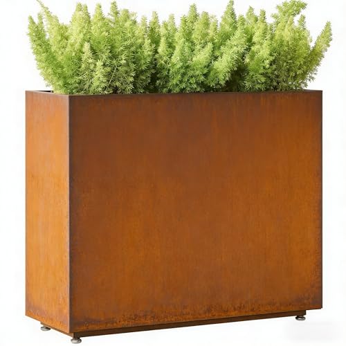 Corten Steel Style Planter Box (36Wx11Dx30H / Rust)