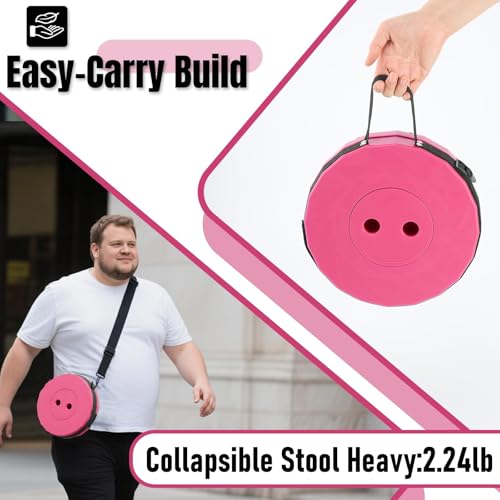 Upgraded Foldable Stool Thickened (Pink / 2pack)