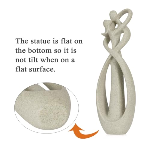 Kissing Lovers Statue Abstract Sculpture (Sandstone / Large)