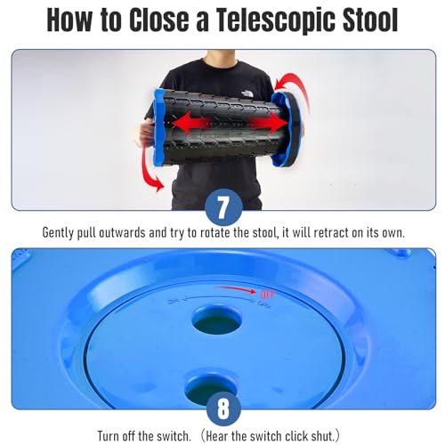Collapsible Stool Set of 2 (Blue / 2pack)
