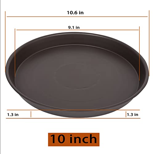 2 Pack of 10 inch Plant Saucer Gray (10" (2 pack) / Dark Brown)