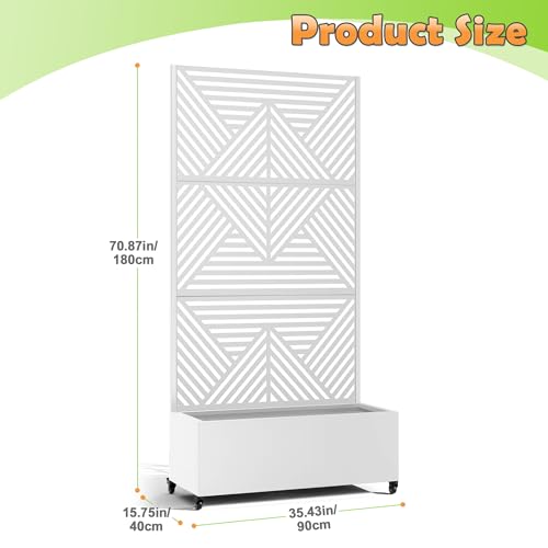 Metal Raised Garden Bed (White-zodiac / 71" x 35" x 16")