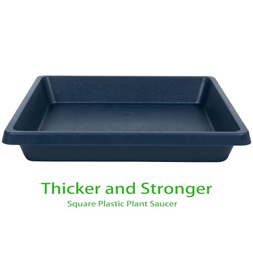 Square Plant Saucer 10 Inch 4 Pack (10"(4Pack) / Blue)