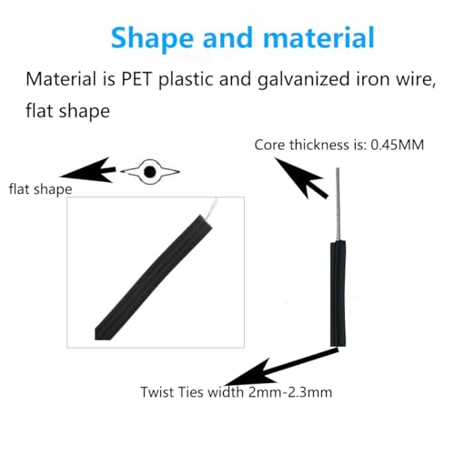Plastic Black 4" Twist Ties
