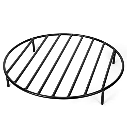 Heavy Duty Fire Pit Grate with High Temp Coating & Removable Legs