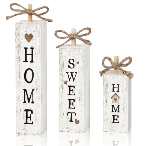 Smile Rustic Wooden Block Decor Set (Letter Home)