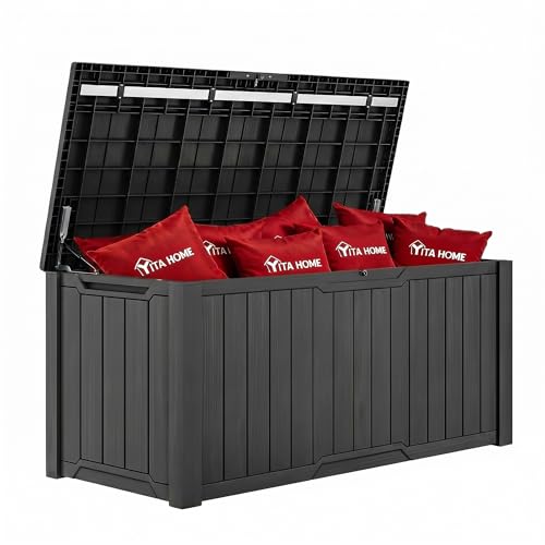 240 Gallon Extra Large Outdoor Storage Deck Box (Deck Box / 240 Gallon / Dark Gray)
