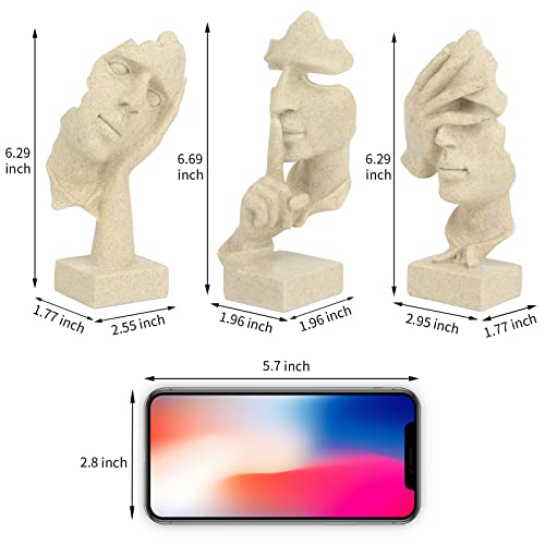 prosfalt 3 Pcs Thinker Statue (3 Count)