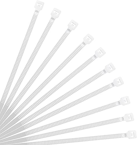 10 Inch White Cable Zip Ties (10 inch (40 lbs, 500 pcs) / White)