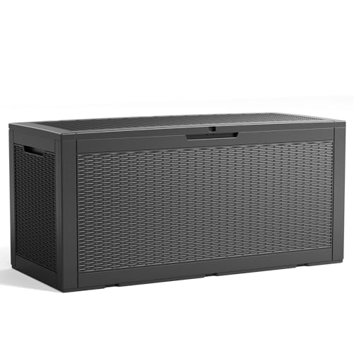 100 Gallon Outdoor Deck Box (Black / 100 Gallon)