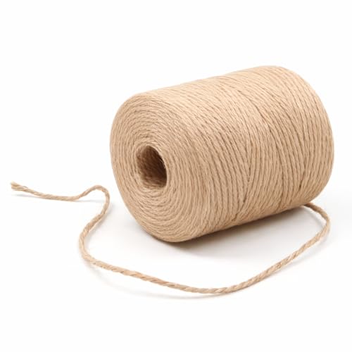 2mm - 164FT, 600FT, 1200FT, 1800FT Natural Jute Twine Rope String (164 Foot)