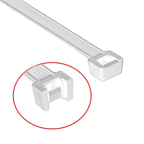 Clear Zip Ties 4 Inch 18 Lbs White Cable Ties 100 Pack (100 Count)