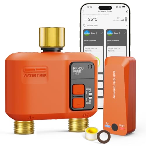 WiFi Sprinkler Timer 2 Zone (2 Outlet- Brass)
