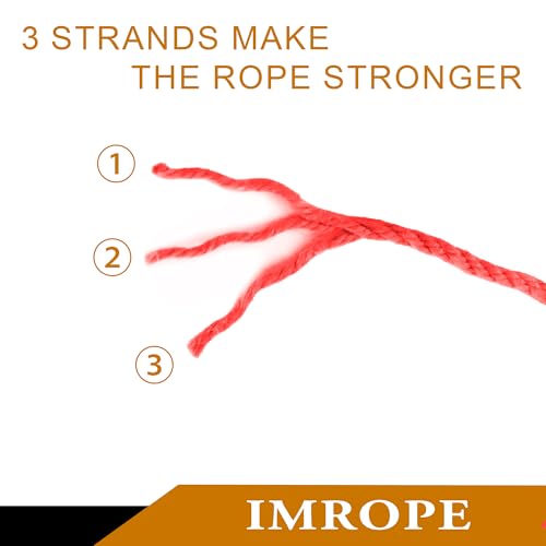 3mm x 1000 Feet Red Jute Rope (Red / 3mm x 1000 Ft)