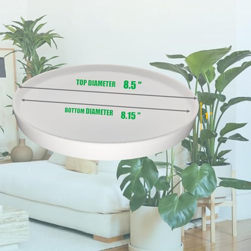 Ceramic Plant Saucer Tray 1 Pcs 8 Inch White