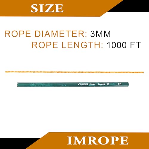 3mm x 1000 Feet Orange Jute Rope (Orange / 3mm x 1000 Ft)