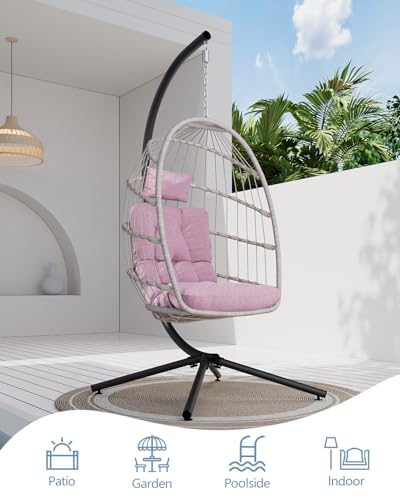 Egg Chair Outdoor with Stand (Pink)
