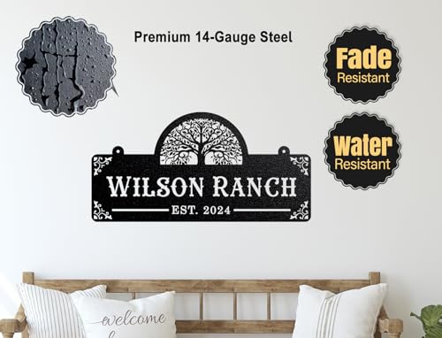 Custom Metal Farm Sign (Black035)