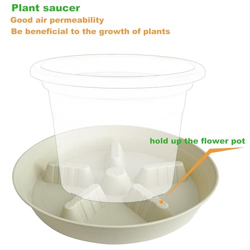4 Pack Plant Saucer 14 inch (14"-4 Pack / Light_Green)