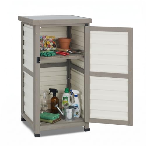 Outdoor Storage Cabinet (White / 18" x 18" x 34")