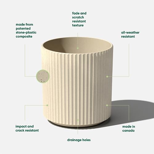 Demi Series Planter (Sand / 16 inch - 2 Pack)