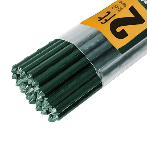 30pcs Steel Plant Stakes 2 Feet (2Ft, Pack of 30)