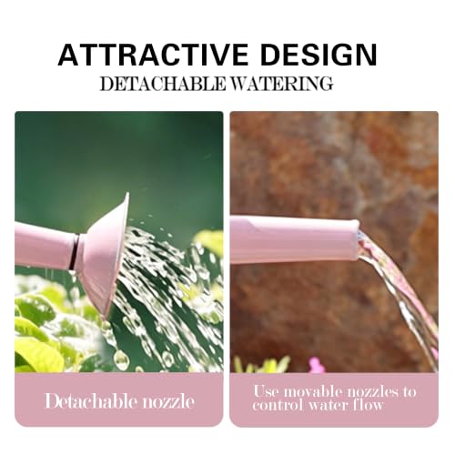 Metal Watering Can for Outdoor Plants (Pink1)