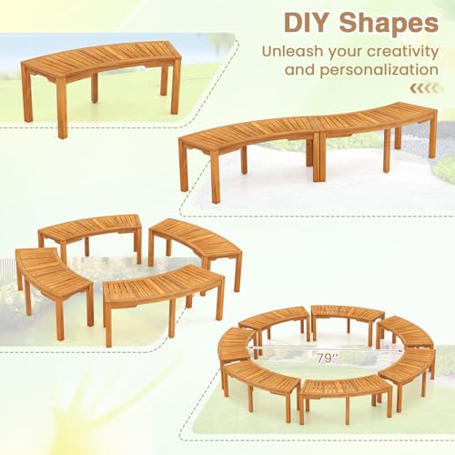 Outdoor Curved Bench