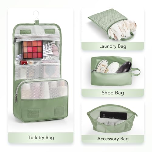 10 Set Compression Packing Cubes for Travel Essentials (Matcha Green)