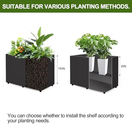 Planter Box Rectangular Block (Mid-Assemble / Black)