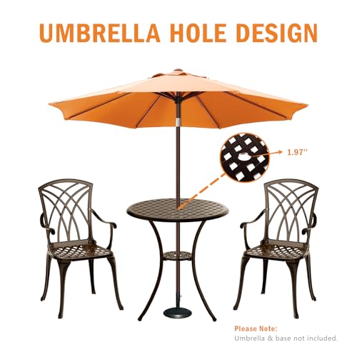 Patio Bistro Set 3 Piece (Woven / Bronze)